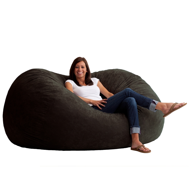 beige bean bag chair