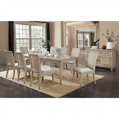 Cerise 7 Piece Dining Room Set In Natural Tone Beige Finish By 