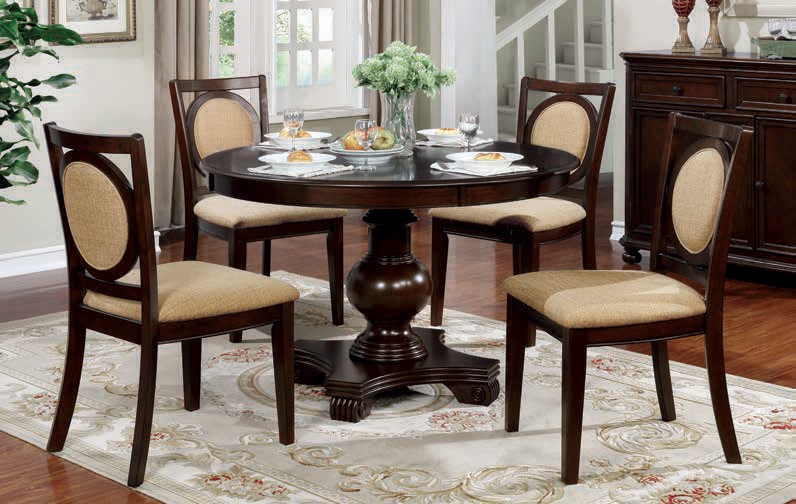 round cherry dining room set