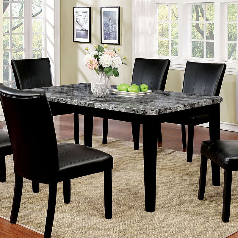 7 piece black dining room set