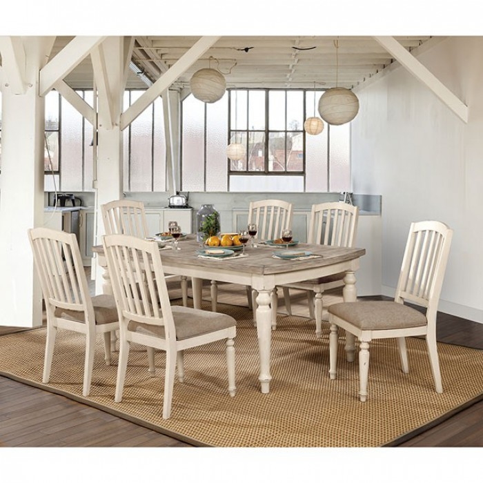 coastal white dining room set