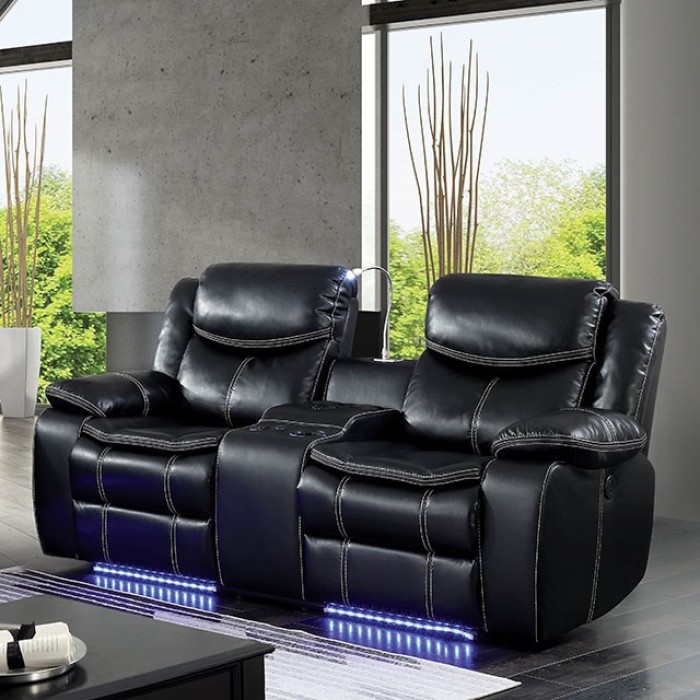 black love seat recliner