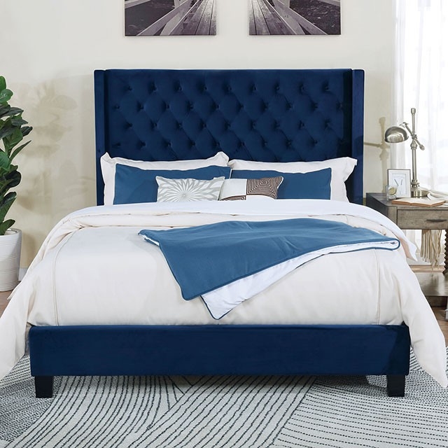 Ryleigh Bed In Navy Finish By Furniture Of America - Foa-cm7141nv-b