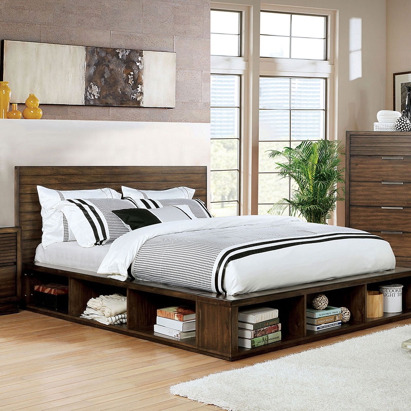 Torino Bed In Walnut Finish By Furniture Of America Foa Cm7543 B