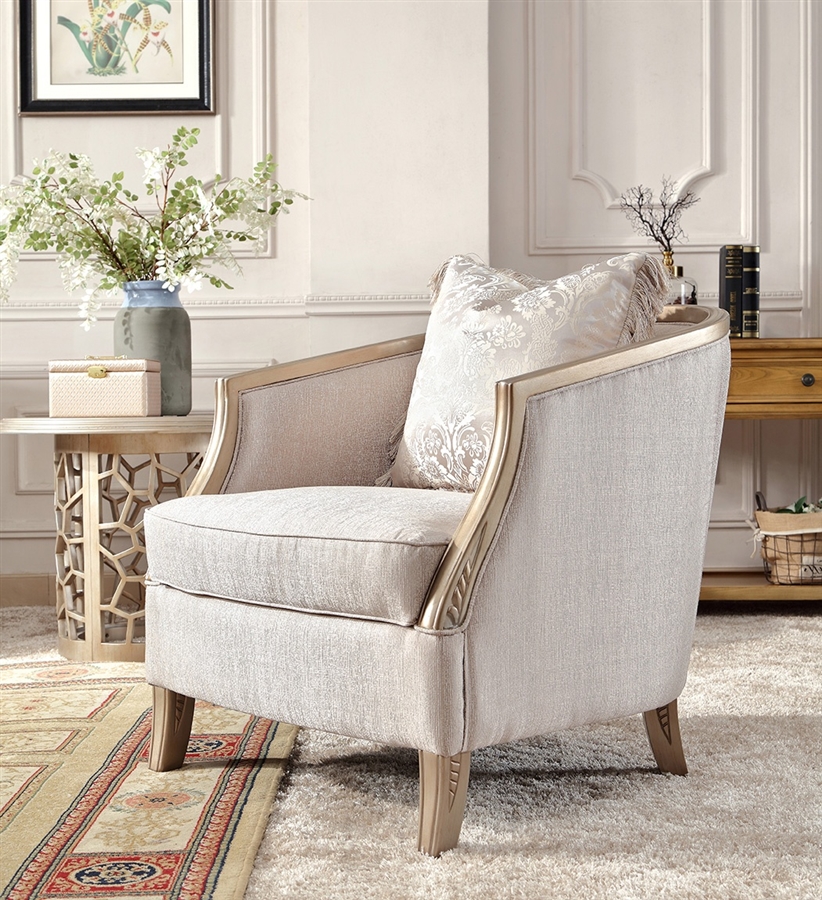 champagne accent chair