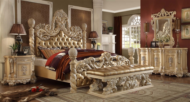 Palazzo Magnifico Poster Bed In Antique White Finish By Homey Design Hd 7266 B