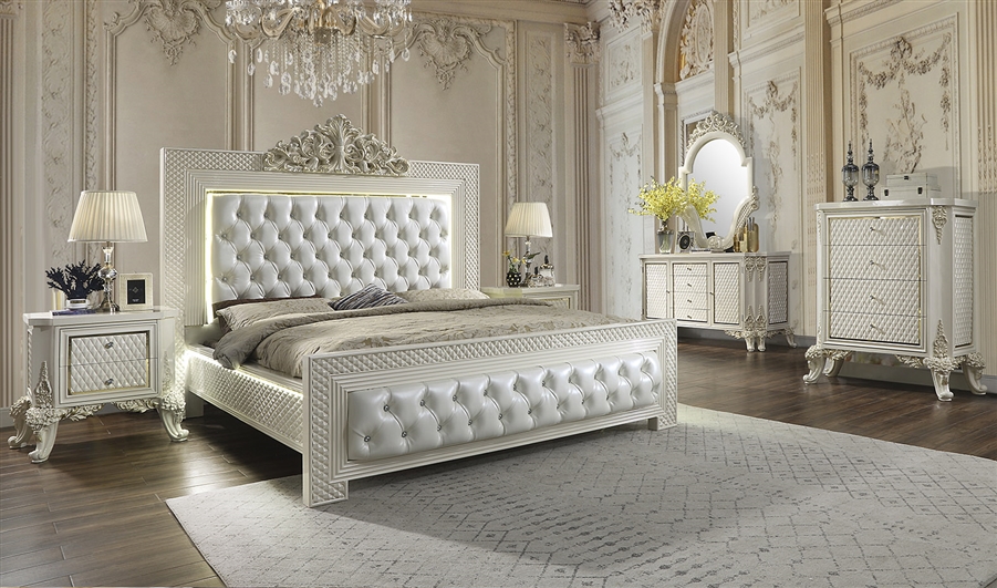 white cal king bedroom set