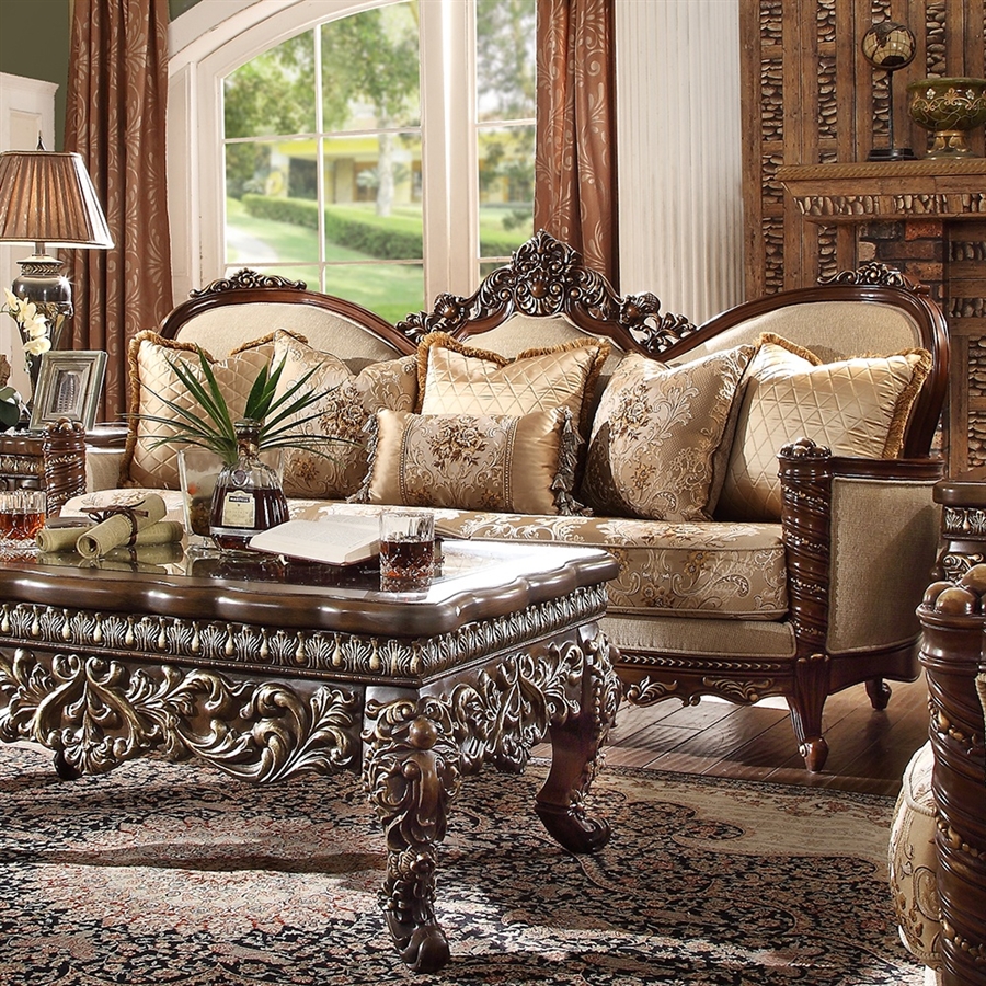 Traditional Sofas With Wood Trim | Baci Living Room