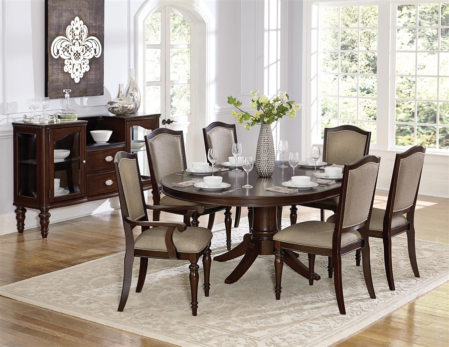 7 piece pedestal dining set