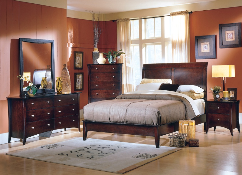 Borgeois 6 Piece Bedroom Set In Merlot Finish By Homelegance 874lp 1