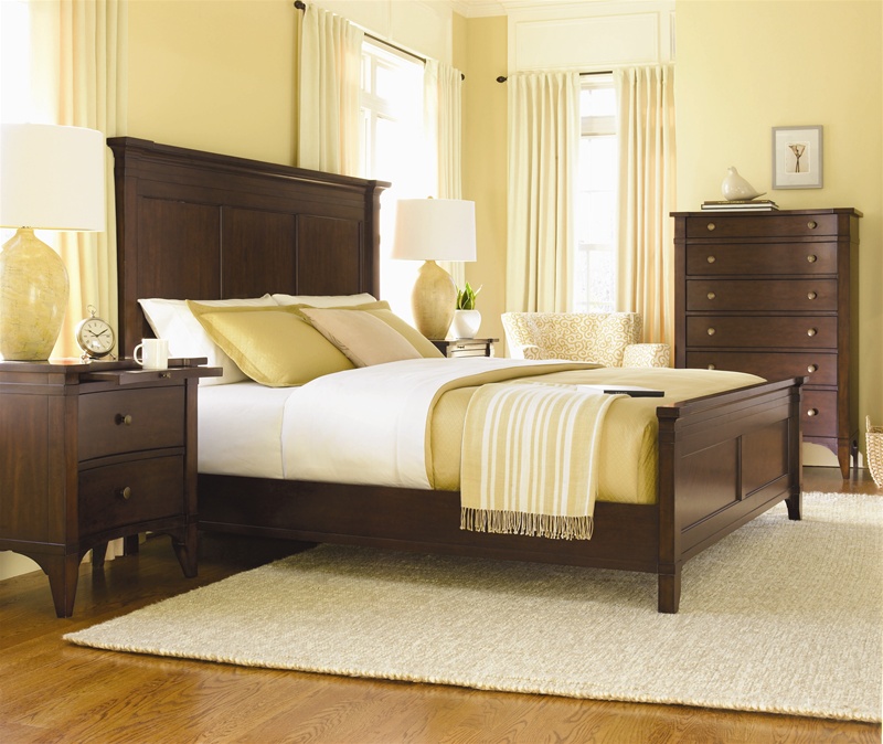 Abbott Place Panel Bed 6 Piece Bedroom Set In Rich Warm Cherry Finish By Hooker Furniture Hf 637 90 250