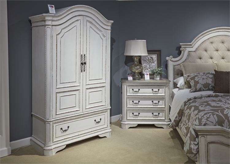 White Antique Bedroom Set