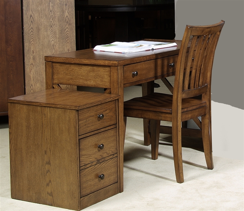 rustic oak writing desk