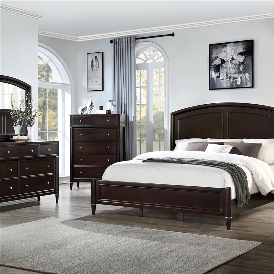 Essex Panel Bed 6 Piece Bedroom Set in Dark Truffel Finish by Liberty ...