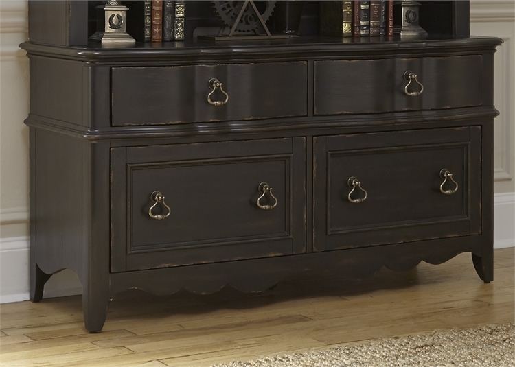 Chesapeake File Cabinet Credenza In Wire Brushed Antique Black