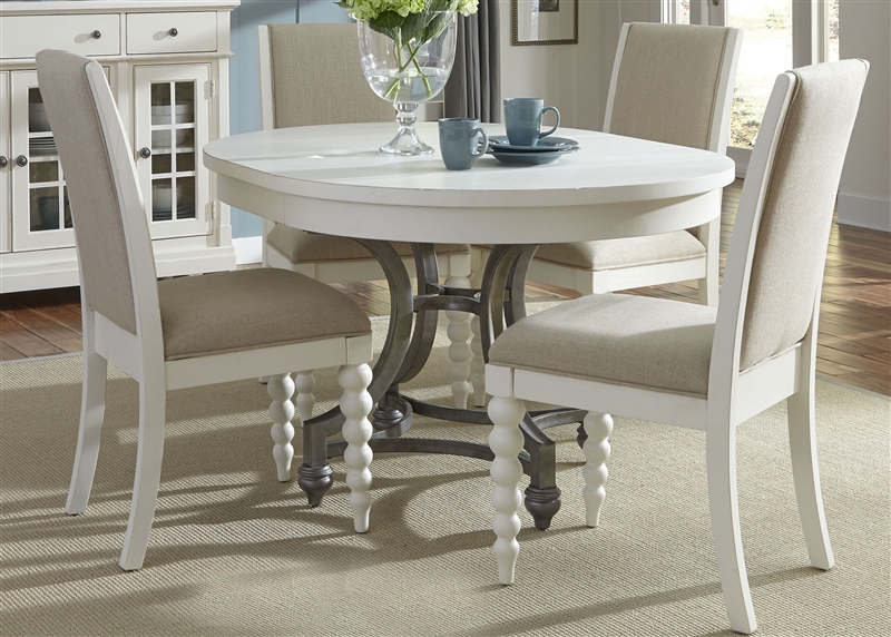 liberty furniture harbor view ii round dining table in linen