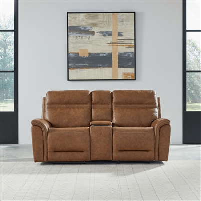 Cooper Loveseat in Camel Leather Finish by Liberty Furniture - LIB ...