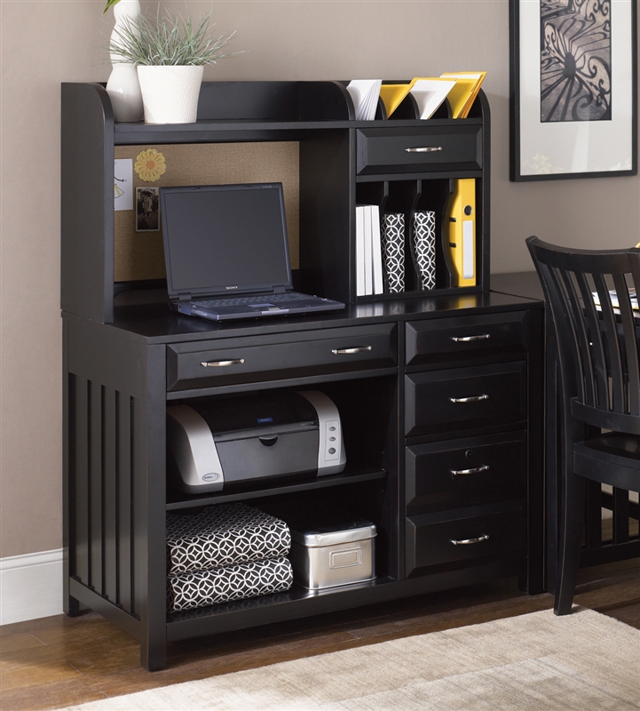 Hampton Bay Credenza Hutch In Black Finish By Liberty Furniture