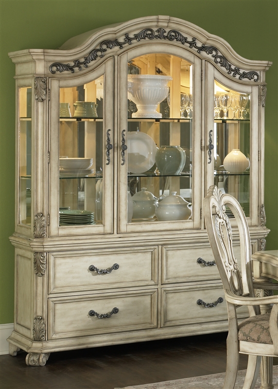 Messina Estates Ii Buffet Hutch In Antique Ivory Finish By Liberty