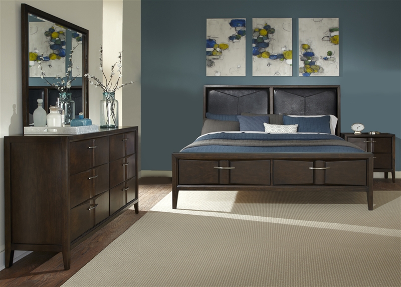 Arterra 6 Piece Bedroom Set In Java Finish By Liberty Furniture 842 Br