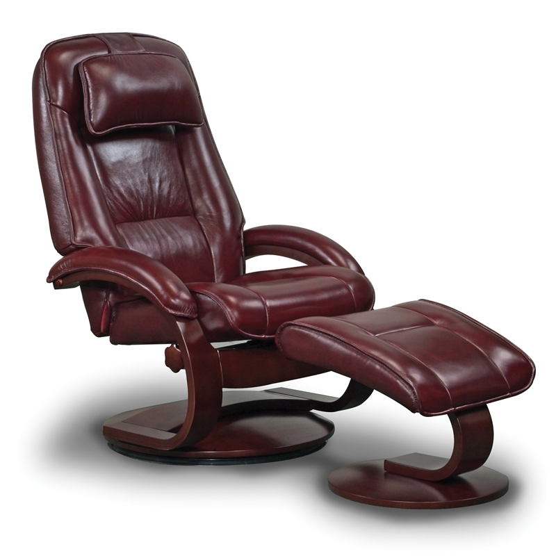 oslo leather swivel recliner