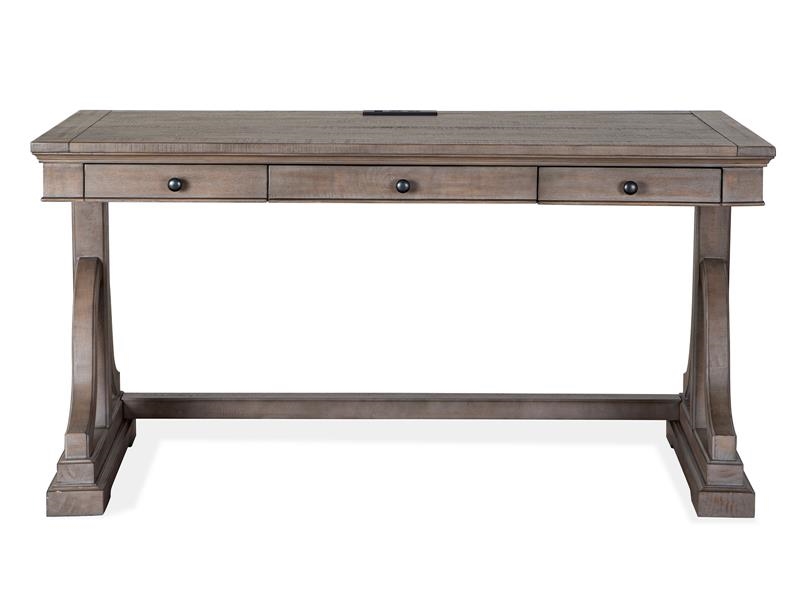 Paxton Place Home Office Writing Desk in Dovetail Grey Finish by ...