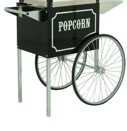 black popcorn cart