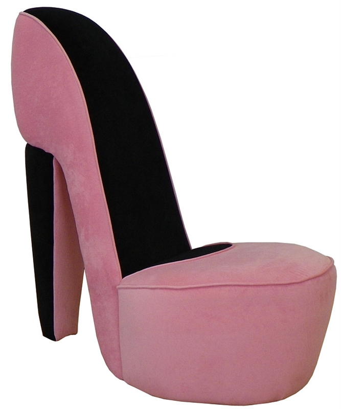 high heel chair pink