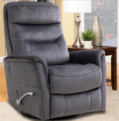 Gemini Swivel Glider Recliner in Capri Charcoal Fabric by Parker House ...