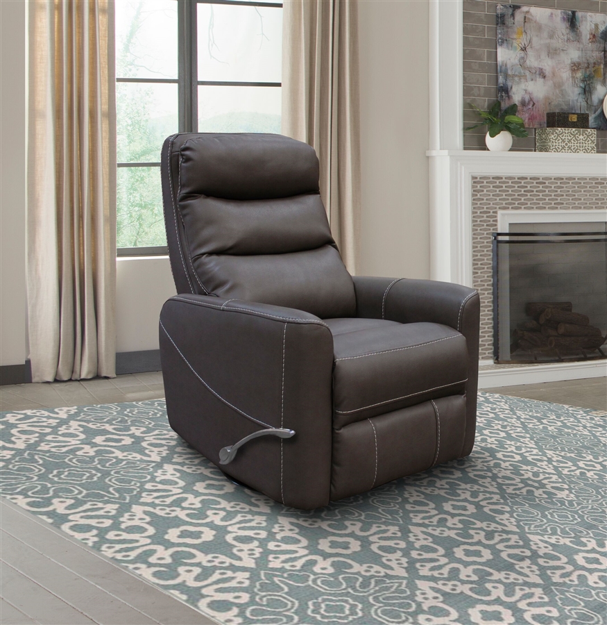 Hercules Glider Swivel Recliner with Articulating Headrest in Haze ...