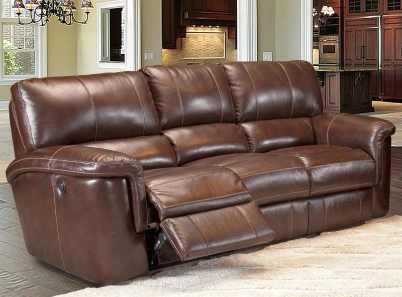 Hitchcock Power Dual Reclining Sofa In Cigar Leather By Parker House Mhit 832p Ci 9012