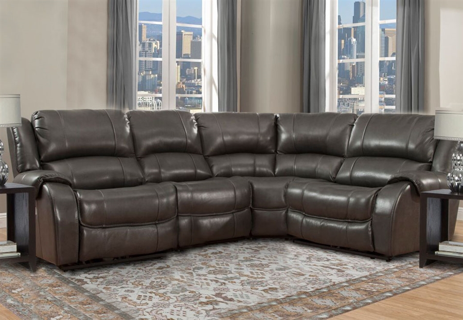 Ulysses 4 Piece Power Sectional with Power Headrests and USB Ports in ...