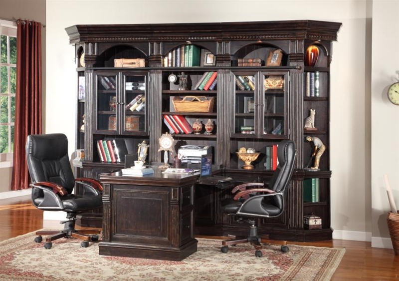 executive desk bookcase