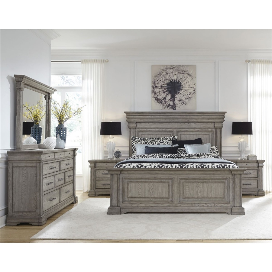 Madison Ridge 6 Piece Bedroom Set In Bluff Grey Finish By Pulaski Pul P091170