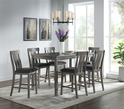 Glenoaks 7 Piece Counter Height Dining Set in Sandy Gray Finish by Vilo ...